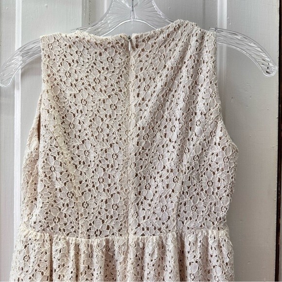 Reformation off white cream floral lace dress fully lined women's 4 - Picture 4 of 7